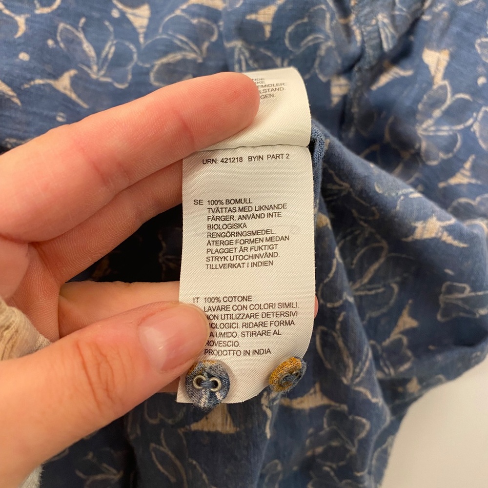 Blue Turnip Print Cotton Top | White Stuff - Picture 6 of 6